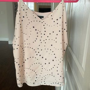 Light pink with black stars Ann Taylor camisole. It’s new without tags